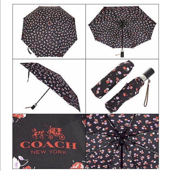 NWT 100% Authentic Coach FLORAL Print Umbrella - Picture 2 of 10